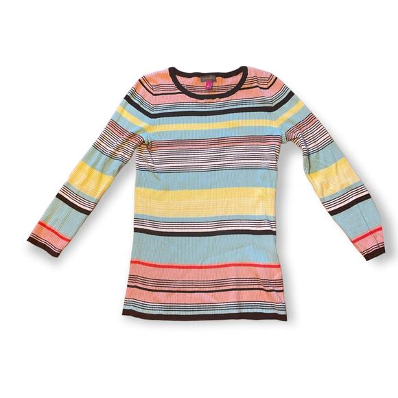 Vince Camuto Striped pastel long sleeved sweater Sz s EUC - Picture 1 of 3